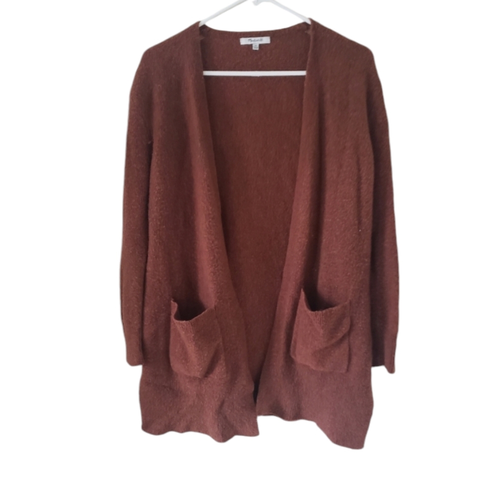 Madewell brown wool blend cardigan sweater
